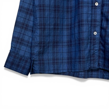 FUNSET OF ART “indigo check post shirts"(indigo)unisex
