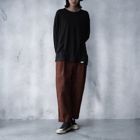 COLINA CAPERTICA "Natural Dyed Amunzen Check Peg Top Easy Pants"(弁柄染) unisex