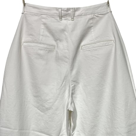 CAERULA PER LIGHTS"11oz denim wide tuck pants"(white)unisex
