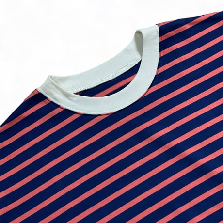 H.UNIT "border jersey stitch long sleevesT"(blue×pink) unisex