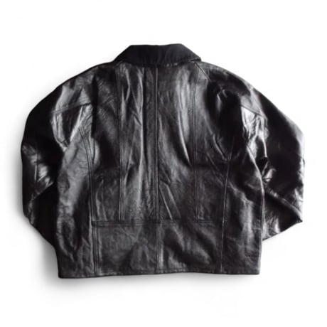 yoused"all leather fishing jacket"(black)unisex
