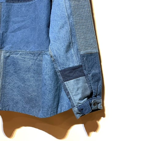 FUNSET OF ART “indigo patchwork wagase shirts"(indigo)unisex2