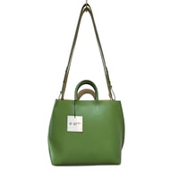 Courtney orla "slope tote M [w/srap] cow leather"  (army)