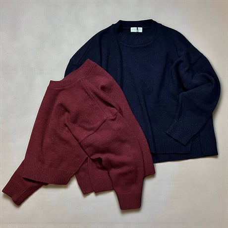 CAERULA PER LIGHTS"jazznep crew knit”(navy)unisex