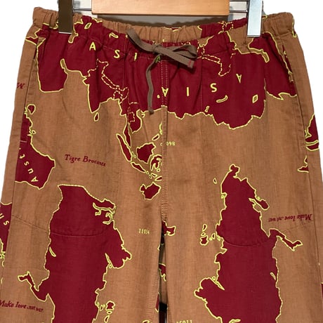 TigreBrocante"army map grosgrain tagosaku pants“(beige)unisex
