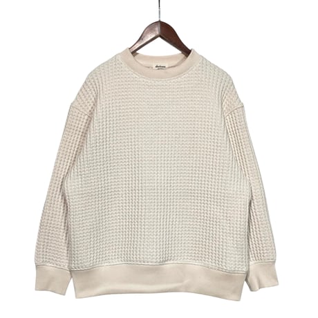 Jackman"cotton big waffle crew neck"(ivory) unisex