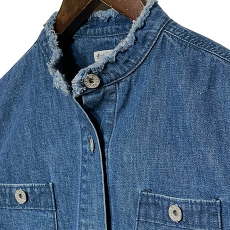 TigreBrocante"9.5oz denim cut off jean jacket"(inidigo fade)women's