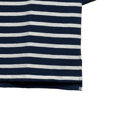 TieasyAuthentic Classic"big katanuki boatneck"(navy×white)unisex