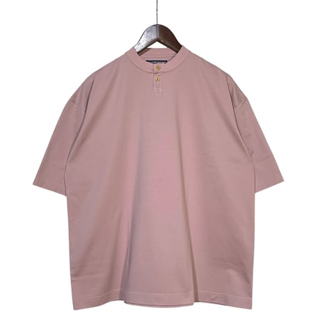 TigreBrocante"high density jersey henley neck  venice S/S T"(pink beige)unisex