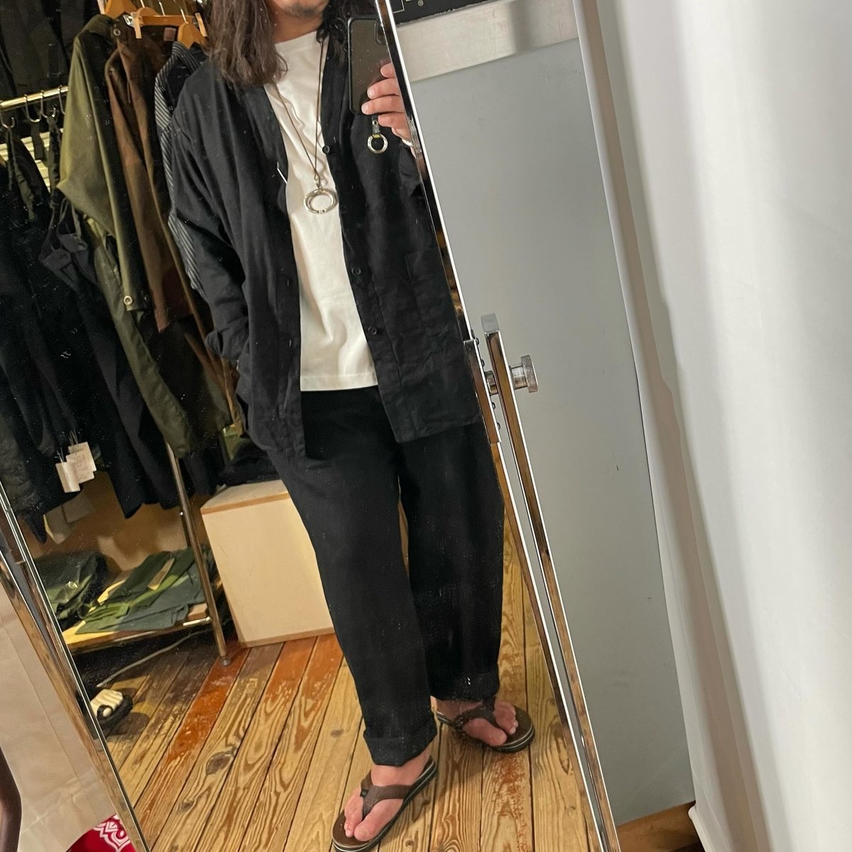 トップス Silk/Linen Gaba / Cardigan Shirts Silk/Linen Gaba / Cardigan Shirts (BLACK) | C O L I N A
