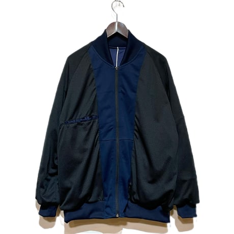 yoused"patchwork loose jog top"(navy.B)unisex