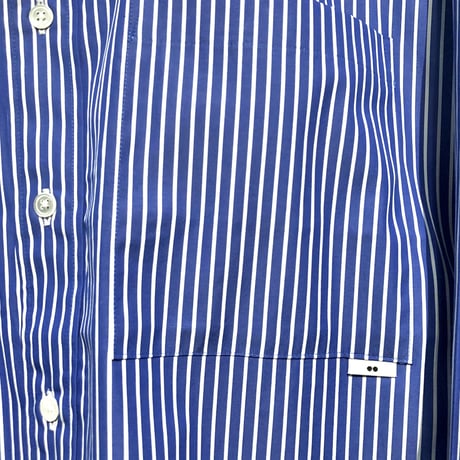 amne "stripe BC L/S shirts" (blue×white) unisex