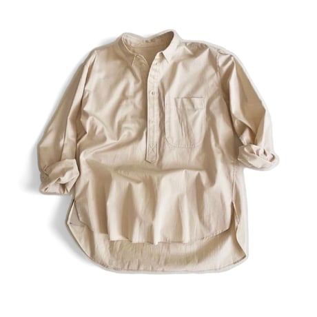 ASEEDONCLOUD"Handwerker organic cotton HW pull on shirts"(ivory)unisex