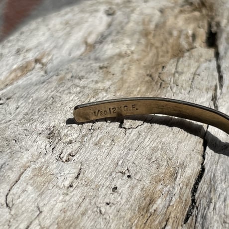 indian jewelry "navajo made" 12KGF half roud narrow bangle