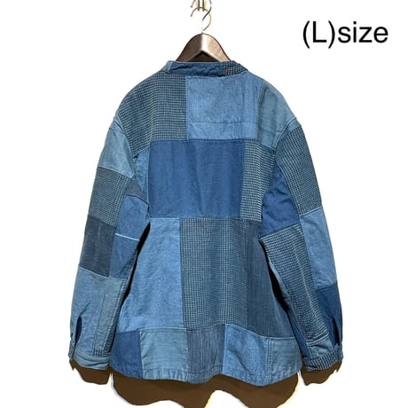 FUNSET OF ART “indigo patchwork wagase shirts"(indigo)unisex