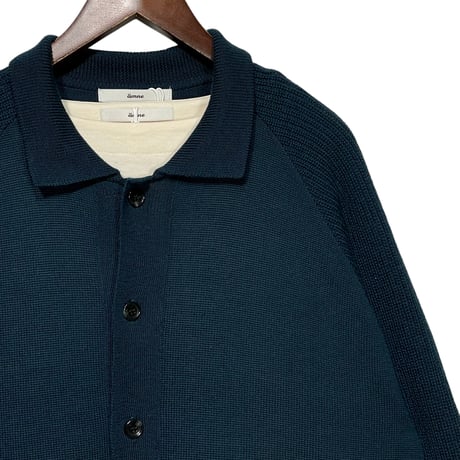 amne "FINE MERINO"polo knit (marine)unisex