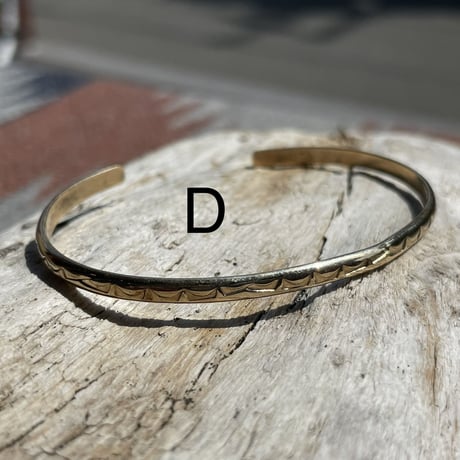 indian jewelry "navajo made" 12KGF half roud narrow bangle