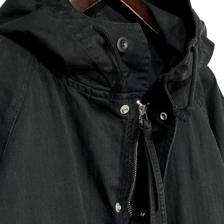 H.UNIT "HBT hooded jacket Used wash"(black)unisex