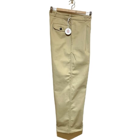 flex made USA"tuck military trousers“(sand)unisex