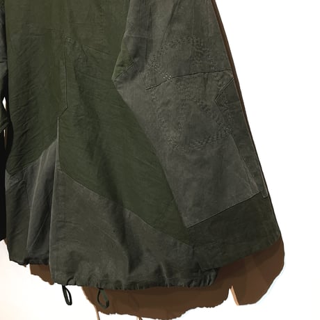 SlowHands”RCL tent pw hooded jacket"(olive-L)unisex