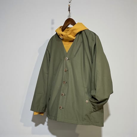 TigreBrocante"cotton nylon grosgrain flap cardigan"(khaki)unisex
