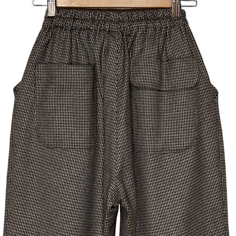 H.UNIT "chic-tweed gun club check wool easy pants"(brown) unisex