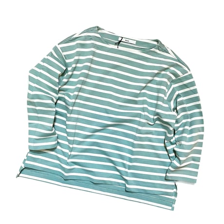 amne "BORDER"gride basque (green×natural)unisex