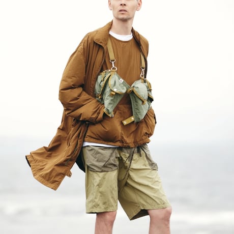 dip ltd"nylon×mesh military type coat"(khaki)unisex