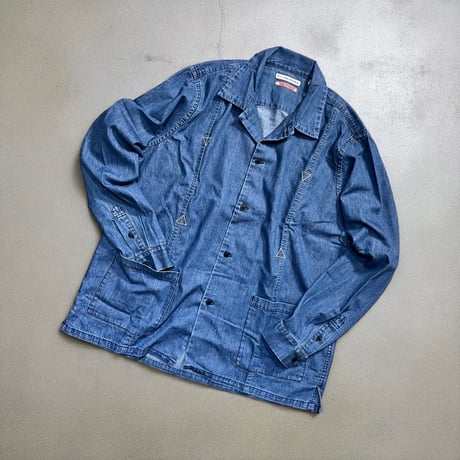 TigreBrocante"6oz denim afro cuban long sleeve shirts"(indigo fade)unisex