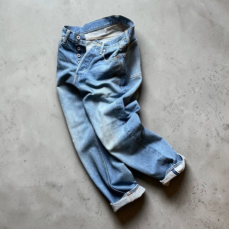 H.UNIT "13.5oz indigo selvage denim used wash" (indigo) unisex