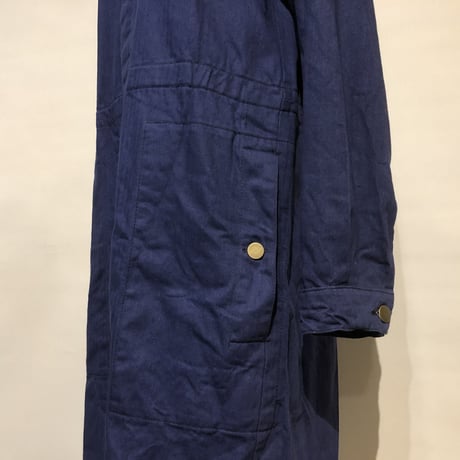 KNIFEWING"80s eurowork jump suites remake shop coat"(navy herring bone)womens