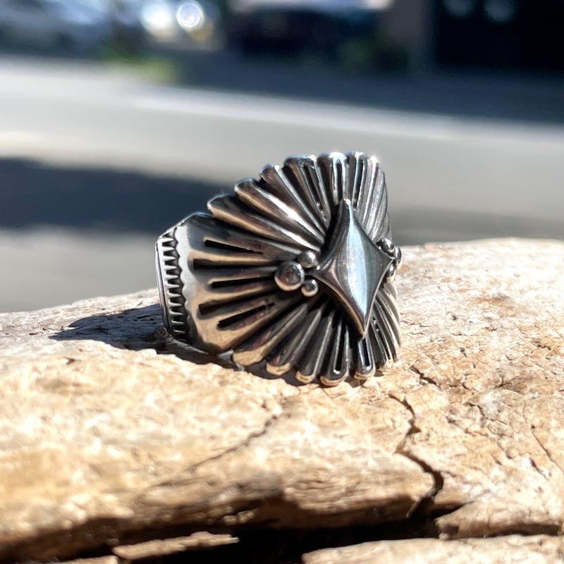 Navajo Thomas Jim サンバースト ヘビーゲージ リング 25号 indian jewelry 