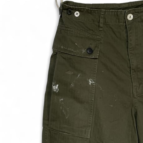 H.UNIT "HBT military trousers Customize" (khaki) unisex