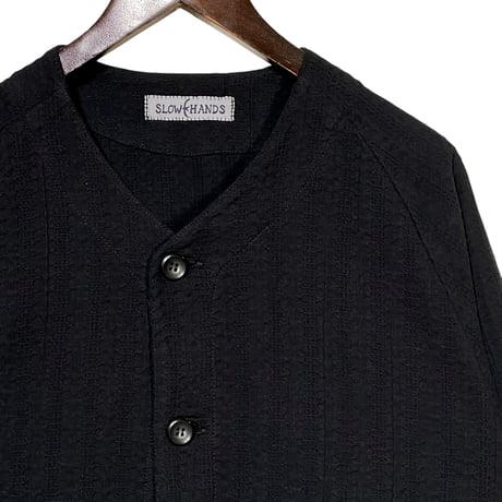 Slow Hands "dobby waffle festival jacket"(black)unisex