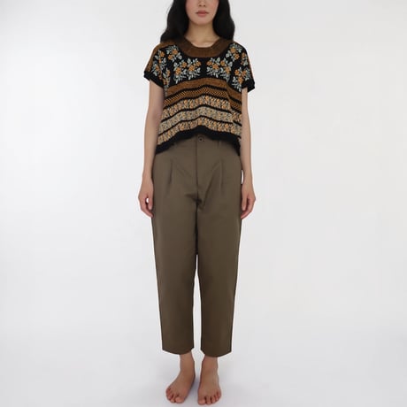 ASEEDONCLOUD"flower jaquard knit blouse"(black)unisex