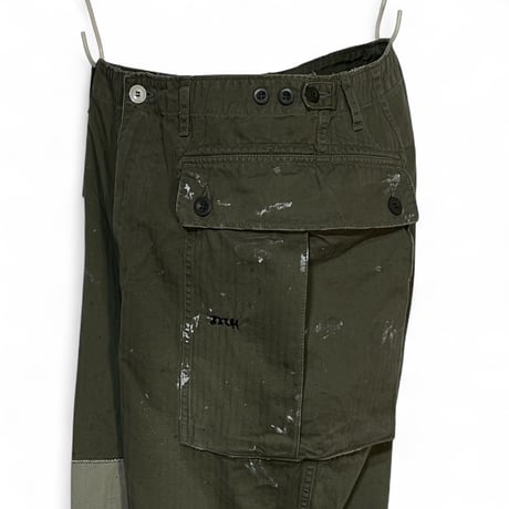 H.UNIT "HBT military trousers Customize" (khaki) unisex