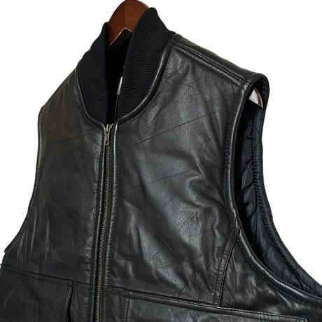 yoused"Remake rib collar down vest"(black)unisex