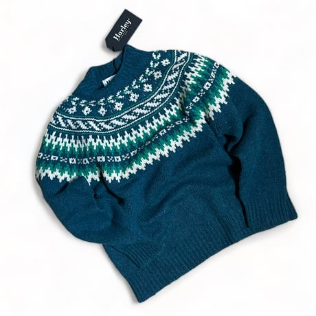 Harley of Scotland"nordic pattern york crew sweater"(s,c,p)unisex