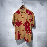 TigreBrocante"army map rayon venice beach S/S shirts"(beige)unisex