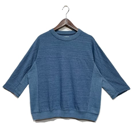 TigreBrocante "indigo 天竺 ボランテ T" (indigo fade)unisex