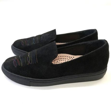UNMARKED "embroidery slip-on sneaker”(black)unisex