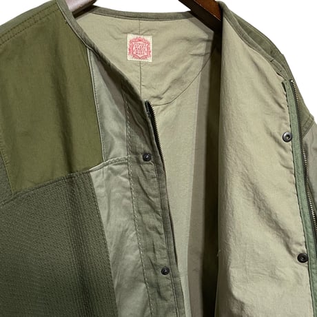 FUNSET OF ART "military patchwork liner blouson"(khaki)unisex-L