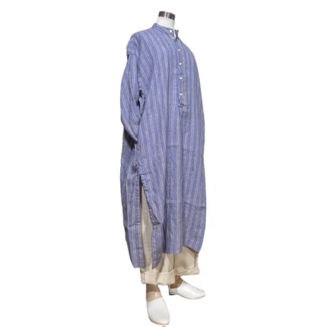 CAERULA PER LIGHTS "linen stripe stand OP" (blue)women's