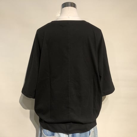 SlowHands ”cotton relax tee"(black) womens