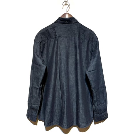 TigreBrocante"6oz denim button down open L/S shirts"(indigo)unisex