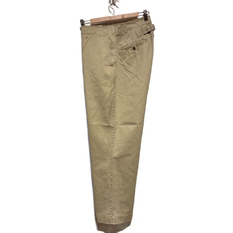 H.UNIT "Weapon work trousers used wash"(beige)unisex