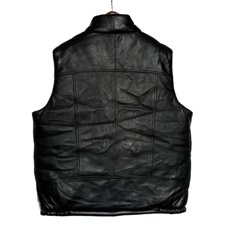 yoused"remake stand collar down vest"(black)unisex