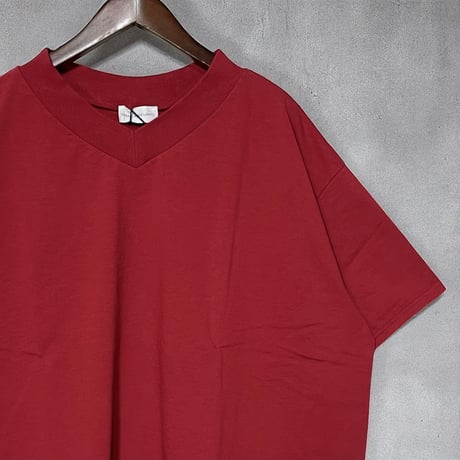 CAERULA PER LIGHTS"30/Jersey V neck wide T"(red)unisex