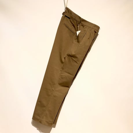 H.UNIT "classic chino tuck trousers"(beige)unisex