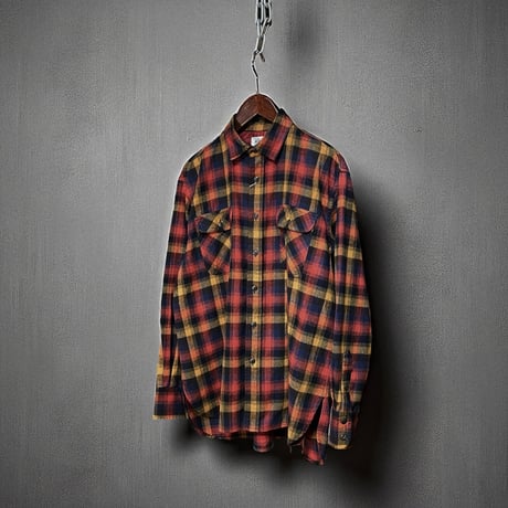 H.UNIT"Flannel check shirt"(red) unisex